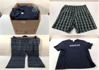 BOX OF CLOTHING TO INC ANYDAY JOHN LEWIS BLIE & WHITE STRIPED PJ TROUSERS (682720)