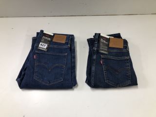 2 X JEANS TO INC LEVIS 724 HIGH RISE SLIM STRAIGHT JEANS - SIZE 30 X 32 (666660)