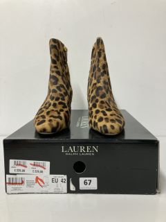 RALPH LAUREN WILLA-BO-TAL BROWN BOOTS - SIZE: 8 - RRP.£269 (681370)