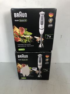 2 X BRAUN MULTI QUICK 5V HAND BLENDERS