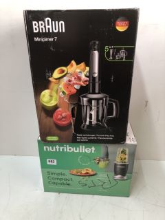 2 X ITEMS TO INC BRAUN MINIPIMER 7 HAND BLENDER