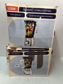 2 X LOGIK STAINLESS STEEL BLENDERS