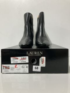 RALPH LAUREN WILLA-BO-TAL BLACK BOOTS - SIZE: 8 - RRP.£269 (681370)