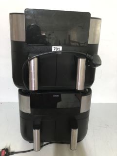 2 X LOGIK DUAL BASKET AIR FRYERS