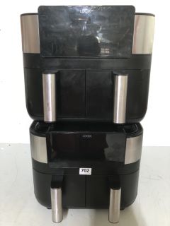 2 X LOGIK DUAL BASKET AIR FRYERS