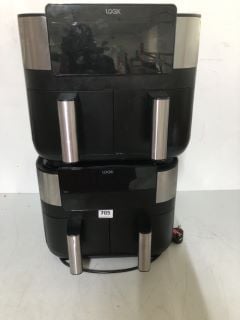 2 X LOGIK DUAL BASKET AIR FRYERS