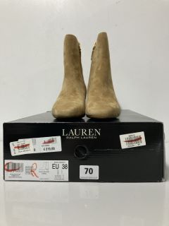 RALPH LAUREN WILLA-BO-TAL CAMEL BOOTS - SIZE: 5 - RRP.£269 (681370)