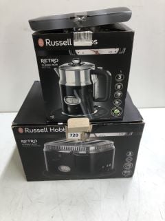 RUSSELL HOBBS RETRO CLASSIC NOIR KETTLE & TOASTER