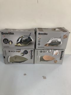 4 X BREVILLE OPTIMAL FLOW IRONS