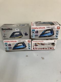 4 X IRONS TO INC MORPHY RICHARDS TURBO STEAM PRO IRON