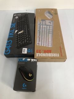 3 X ASSORTED ITEMS INC. LOGITECH G413 TKL SE MECHANICAL GAMING KEYBOARD