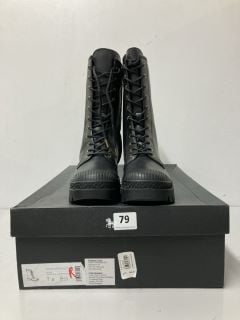 COACH TASHA BLACK LEATHER BOOTS - SIZE: 5 - RRP.£109 (681370)