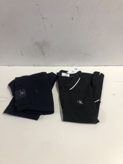 2 X CLOTHING ITEMS TO INC CALVIN KLEIN XXL BLACK POLO TOP 4