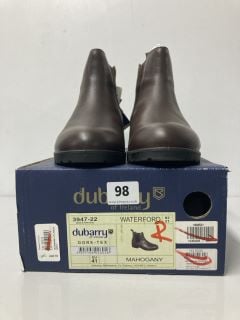 DUBARRY OF IRELAND GORE-TEX WARTERFORD MAHOGANY BOOTS - SIZE 8 - RRP £229 (681370)