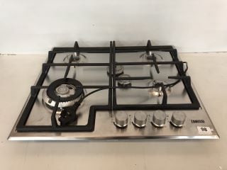 ZANUSSI INTEGRATED GAS HOB MODEL NO: ZGH66424XX (EX DISPLAY)