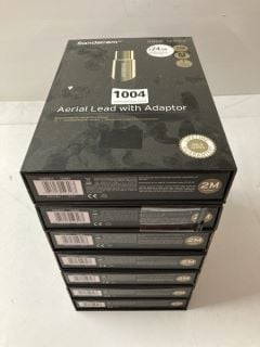 7 X SANDSTROM GOLD SERIES AERIAL LEADS WITH ADAPTORS