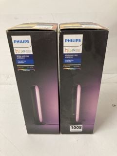 2 X PHILIPS HUE WHITE & COLOUR AMBIANCE PLAY LIGHT BAR EXTENSIONS