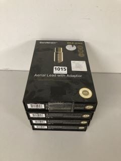 4 X SANDSTROM GOLD SERIES AERIAL LEAD WITH ADAPTORS