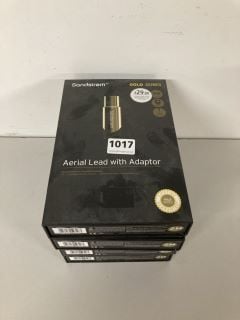 4 X SANDSTROM GOLD SERIES AERIAL LEAD WITH ADAPTORS