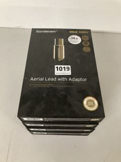 4 X SANDSTROM GOLD SERIES AERIAL LEAD WITH ADAPTORS