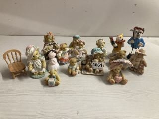 LARGE QTY OF VINTAGE COLLECTABLE CHERISHES TEDDIES FIGURINES