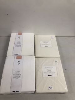 4 X BEDDING ITEMS TO INCLUDE SINGLE BRUSHED COTTON DUVET COVER (CAGE NUMBER 718394)