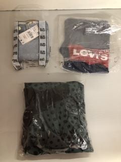 BOX OF CLOTHING IN VARIOUS SIZES AND DESIGNS