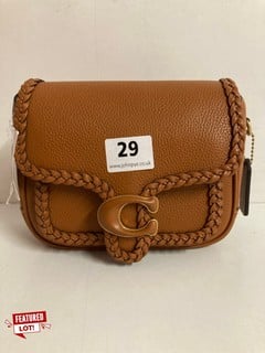 COACH TABBY MESSENGER 19 HANDBAG IN BROWN LEATHER - RRP £240 (CAGE NUMBER 663058)