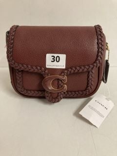 COACH TABBY MESSENGER 19 HANDBAG IN RED LEATHER - RRP £240 (CAGE NUMBER 663058)