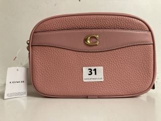 COACH SOFT PEBBLE LEATHER PURSE IN PINK - RRP £147 (CAGE NUMBER 663058)