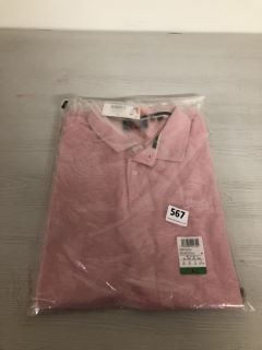 SUPERDRY PINK POLO SHIRT SIZE: L