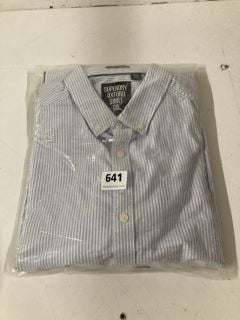 SUPERDRY OXFORD SHIRT STRIPED BUTTON UP SHIRT SIZE M