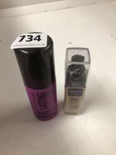 2 X ITEMS TO INCLUDE NYX FULL COVERAGE FOUNDATION BEIGE