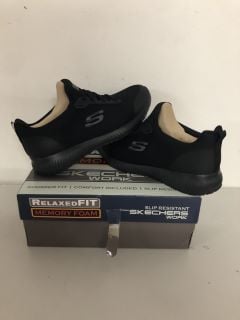 SKECHERS MEMORY FOAM TRAINERS IN BLACK UK SIZE 6