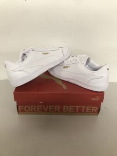 PUMA CLUB 5V5 TRAINERS WHITE/GOLD UK SIZE 10