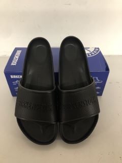 BIRKENSTOCK BARBADOS EVA SLIDERS IN BLACK UK SIZE 8