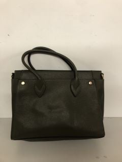 TU OLIVE GREEN LEATHER BAG