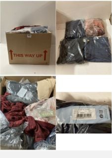 BOX OF PREMIUM CLOTHING IN VARIOUS SIZES AND DESIGNS