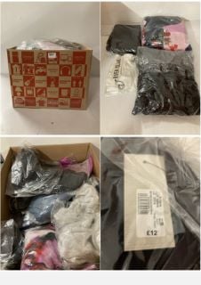 BOX OF PREMIUM CLOTHING IN VARIOUS SIZES AND DESIGNS