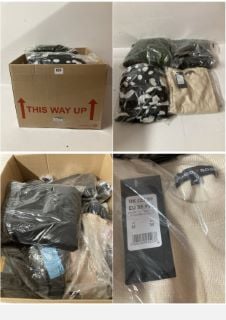 BOX OF PREMIUM CLOTHING IN VARIOUS SIZES AND DESIGNS