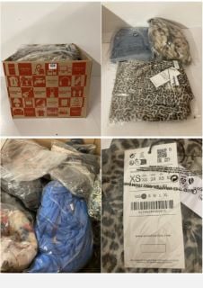 BOX OF PREMIUM CLOTHING IN VARIOUS SIZES AND DESIGNS