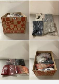 BOX OF PREMIUM CLOTHING IN VARIOUS SIZES AND DESIGNS