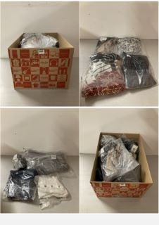 BOX OF PREMIUM CLOTHING IN VARIOUS SIZES AND DESIGNS