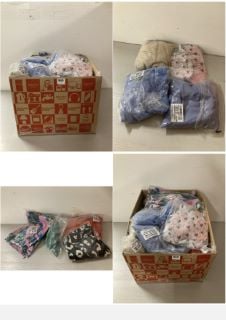 BOX OF PREMIUM CLOTHING IN VARIOUS SIZES AND DESIGNS