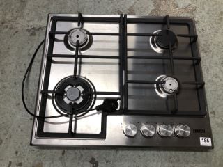 ZANUSSI FOUR RING GAS HOB MODEL ZGM66424XX RRP £249 (EX-DISPLAY)