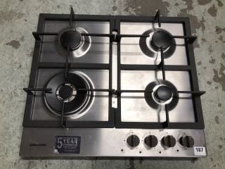 ZANUSSI FOUR RING GAS HOB MODEL ZGM66424XX RRP £249 (EX-DISPLAY)