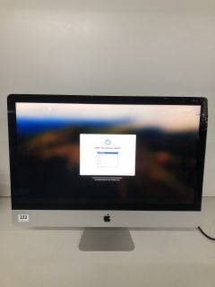 APPLE IMAC DESKTOP PC A2115 I5 8GB 250GB (FOR SPARES OR REPAIR ONLY)