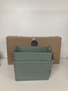 SHOE CABINET AND A LAUNDRY BASKET