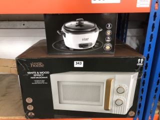 RUSSELL HOBBS SLOW COOKER AND A MICROWAVE OVEN