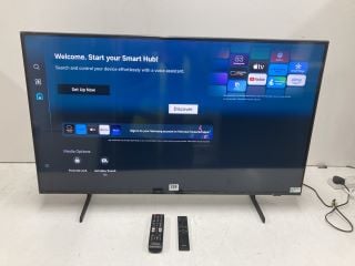 SAMSUNG 43" TV MODEL: UE43DU7100 (WITH STAND, WITH REMOTE AND SMART REMOTE, NO BOX)